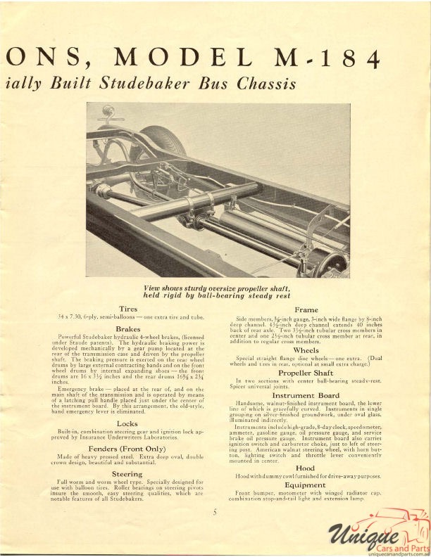 1925 Studebaker Bus Catalogue Page 14